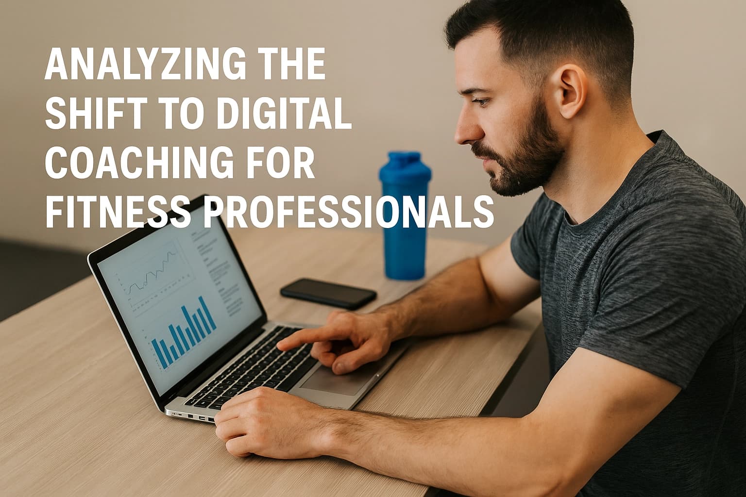 Professional header image for industry analysis: Analyzing the Shift to Digital Coaching for Fitness Profe...