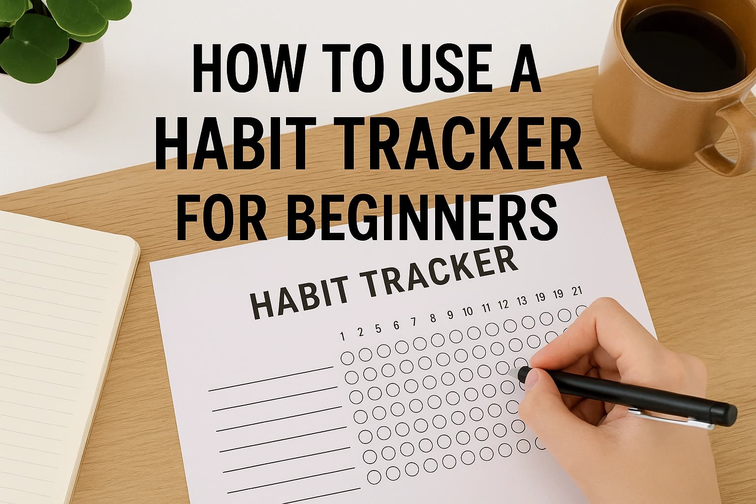 Professional header image for step-by-step guide: How to Use a Habit Tracker for Beginners