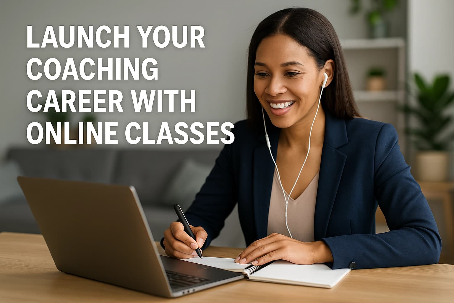 Professional header image for educational tutorial: Launch Your Coaching Career with Online Classes