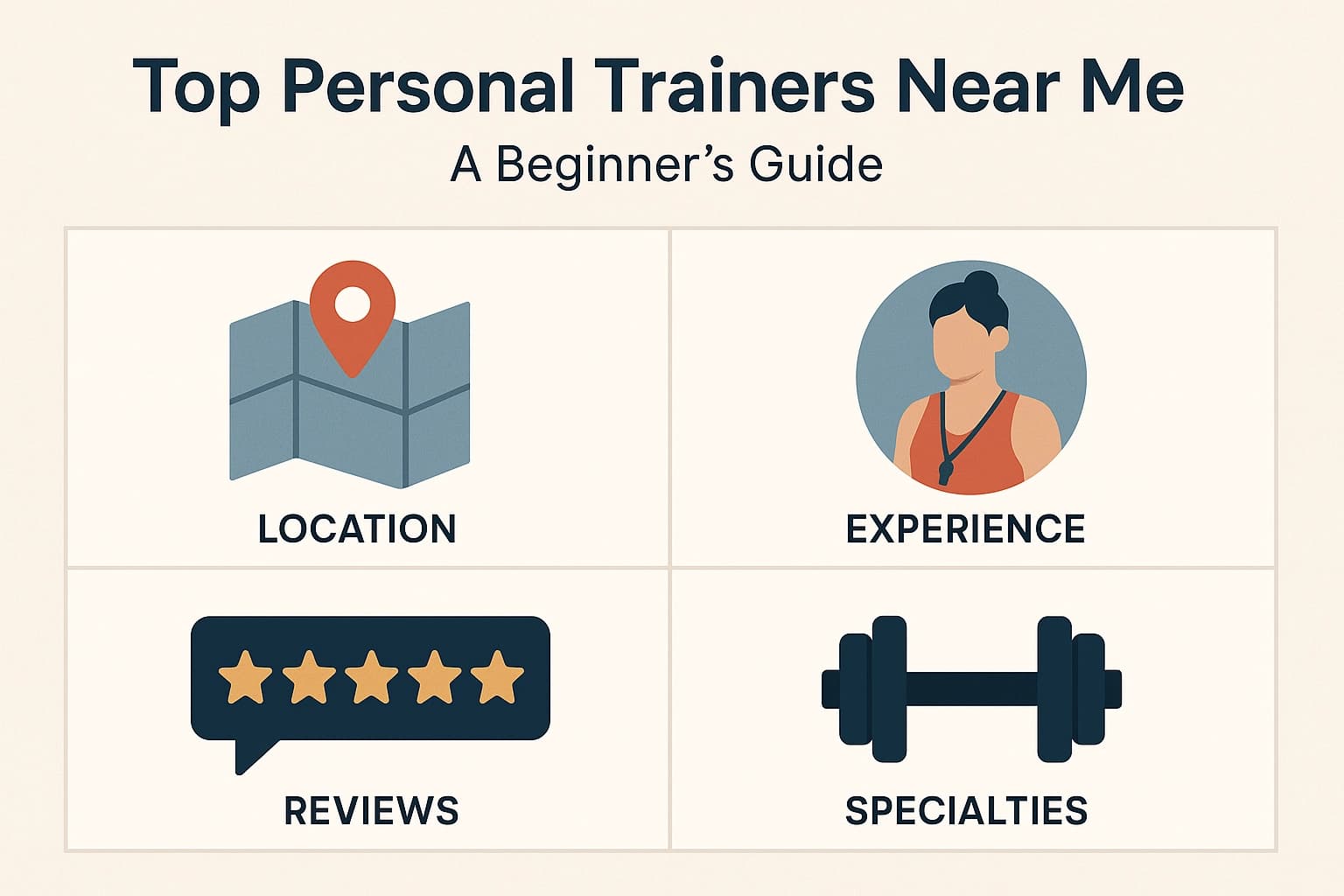 Professional header image for list-based article: Top Personal Trainers Near Me: A Beginner's Guide