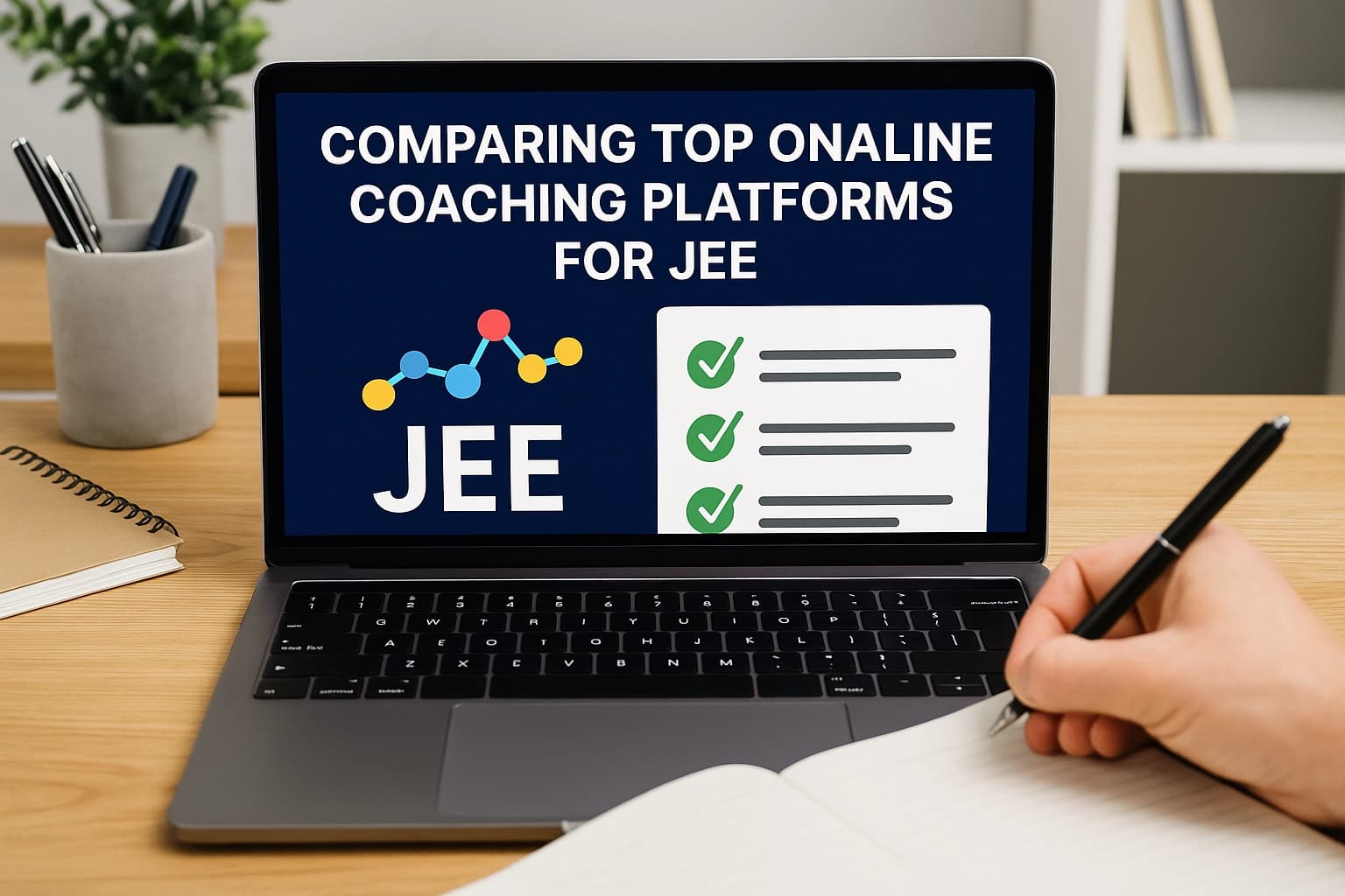 Professional header image for comparison analysis: Comparing Top Online Coaching Platforms for JEE