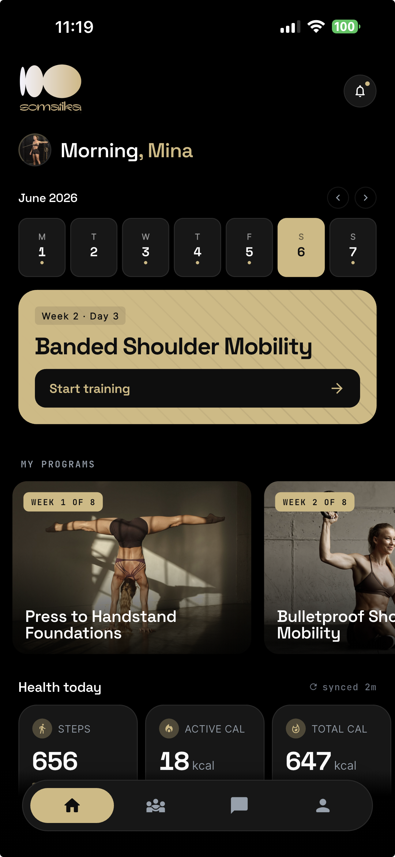 White-label coaching app example 1