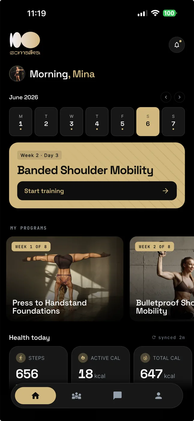 White-label coaching app example 1