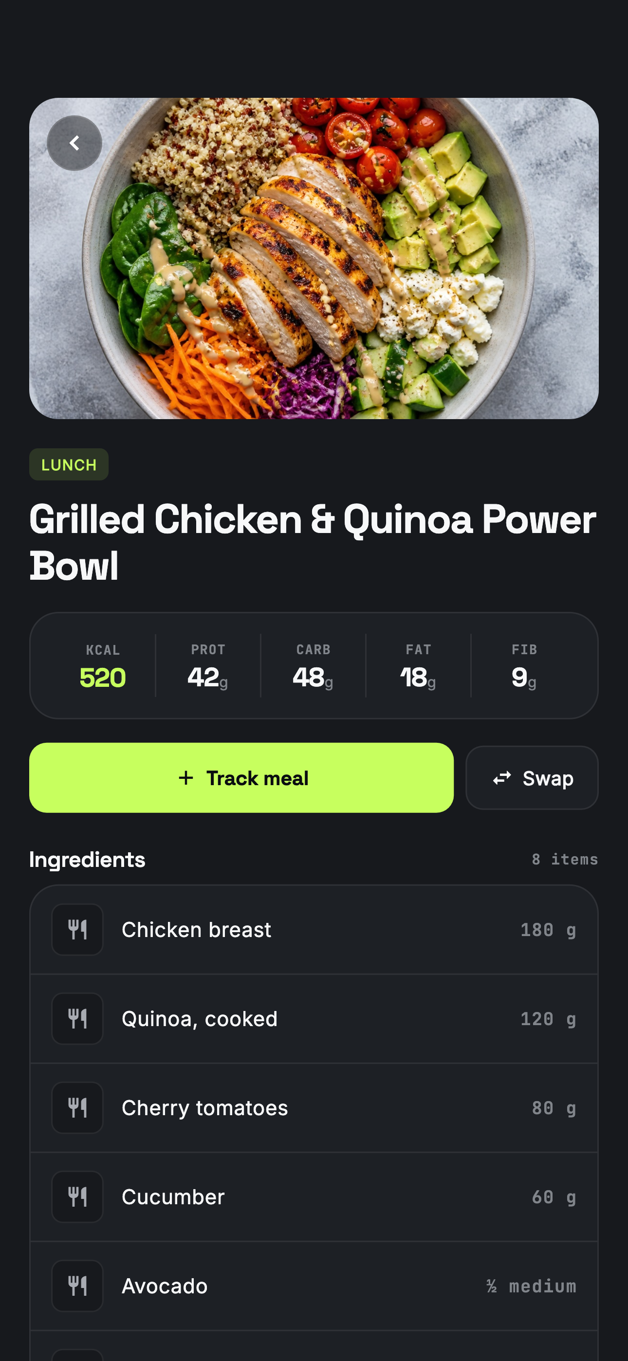 Recipes, ingredients, prep
